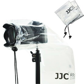 JJC 2枚入 一眼レフ用 完全透明 レインカバー レインコート レンズ + カメラ 長さ≤28cm 対応 Sony A6700 A6600 A6500 A6400 A6300 A6100 A6000 Nikon Z8 Z5 Z50 Z30 Z7II Z