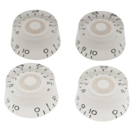 Musiclilyスピードノブミリ規格 LPレスポールエレキギター用、ホワイト(4個入)