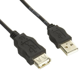 エレコム USBケーブル 延長 USB2.0 (USB A オス to USB A メス) RoHS指令準拠 3m ブラック USB-ECOEA30