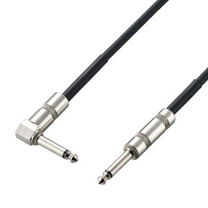 エレコム シールド 3m 楽器用ケーブル 【ギター/ベース/電子楽器 等】 ストレート-L字型 φ6.3 ブラック DH-SHL30BK