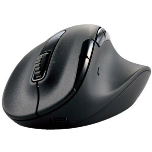エレコム ワイヤレスマウス 静音 EX-G PRO Lサイズ Bluetooth 無線2.4GHz 両対応 充電式 8ボタン 高速スクロール チルトホイール 抗菌 ブラック M-XGL50MBSKBK