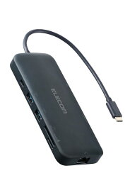 エレコム USB-C ハブ ドッキングステーション 8in1 PD100W HDMI 4K/60Hz対応 USB 10Gbps USB3.2(Gen2) 超高速データ転送 ネイビー DST-W10