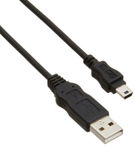 GR USBP[u yminiBz USB2.0 (USB A IX to miniB IX) RoHSwߏ 0.5m ubN USB-ECOM505