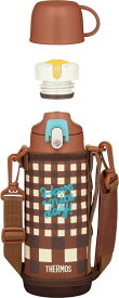 サーモス 水筒 真空断熱2ウェイボトル 0.8L/0.83L ブラウンチェック FJJ-800WF BWC