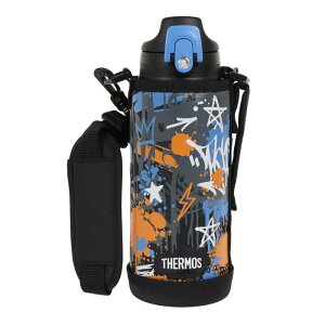 サーモス 水筒 真空断熱2ウェイボトル 0.8L/0.83L ブラックブルー 直飲み コップ付き 子供用 通園通学 FJJ-801WF BK-BL