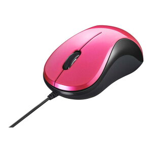 バッファロー BUFFALO 有線 BlueLED 静音 3ボタンマウス ピンク BSMBU108PK