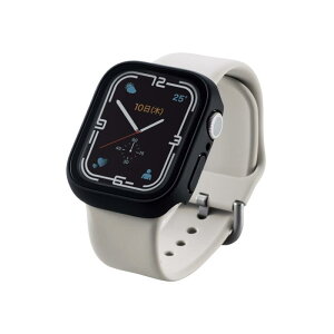 �G���R�� Apple Watch (�A�b�v���E�H�b�`) �P�[�X 41mm [Apple Watch 8 7 �Ή�] �t���J�o�[�P�[�X �K���X �A���`�O���A ���˖h�~ �u���b�N AW-21BFCGMBK