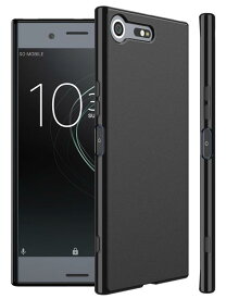 Xperia XZ Premium ケース SO-04J シンプル 滑りにくい ソフト マット仕上げ TPU シリコン ボタン押しやすい WOEXET エクスペリア XZ Premium カバー ブラック 透明性なし