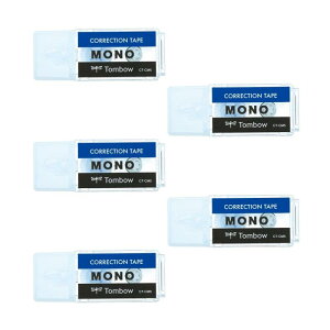 トンボ鉛筆 修正テープ 5mm MONO モノ ポケット (モノ消しデザインの修正テープ) 使い切りタイプ モノカラー 5個 4m CT-CM5-5P