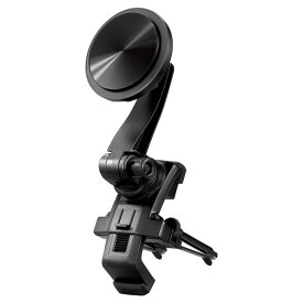 カーメイト MagChargeスマホルダー 車載 ワイヤレス充電 エアコン取付 吹き出し口用 スマホホルダー MagSafe マグネット 強力磁力 縦置き 横置き 両対応 ロングアーム 特許取得済み取付機構 iPhon