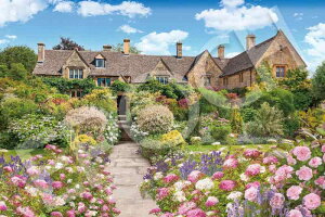 エポック社 1000ピース ジグソーパズル 海外風景 コッツウォルズの花庭園-イギリス (50×75cm) 09-057s のり付き ヘラ付き 点数券付き EPOCH