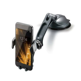 カーメイト 車用 スマホホルダー 車載ホルダー ダッシュボード 吸盤取付 片手で簡単ホールド ロングアーム ウィングキャッチ ブラック SA28