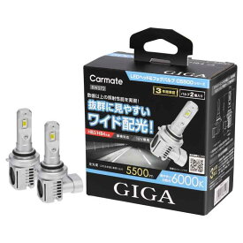 カーメイト GIGA 車用【LED ヘッド&amp;フォグバルブ】 C5500 シリーズ 6000K 【 HB3/HB4 】5500lm 見やすいワイド配光 BW572