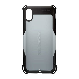 エレコム iPhone XR ケース 衝撃吸収 ZEROSHOCK スタンダード 【落下時の衝撃から本体を守る】 シルバー PM-A18CZEROSV