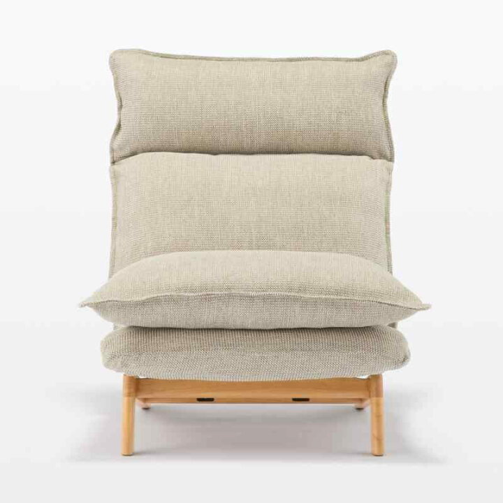 楽天市場】無印良品 ハイバックリクライニングソファ ベージュ 幅74 