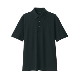 無印良品 紳士 涼感UVカット鹿の子編みボタンダウン半袖ポロシャツ メンズ AB1M8A5S