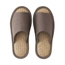 無印良品 マライ草スリッパ・前あき・麻平織