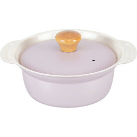 和平フレイズ 卓上鍋 16cm パープル 1人用 軽い ミニサイズ セラミック加工 焼付塗装 IH・ガス対応 プチなべ RB-2095