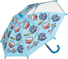 スケーター(Skater) 子供用 傘 35cm カーズ 2~3才向け 約85~95cm 視界が確保できる透明窓付き 指を挟みにくい手開き式 8本骨 ディズニー 男の子 UB0-A