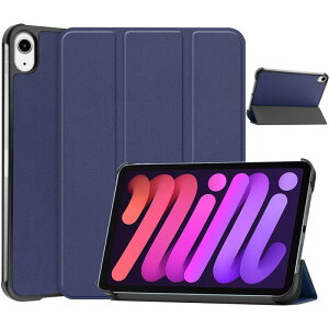 iPad Mini6 (8.3�C���`) �P�[�X �V�^ iPad Mini6 �J�o�[ �X�^���h�@�\�t�� �ی�P�[�XiPad Mini6 �^�u���b�g �P�[�X �O�� ����PU ���U�[ �J�o�[ �L�Y�h�~ ���^ ���y�� �S�ʕی�^ �P�[�X �ϏՌ� iPad Mi