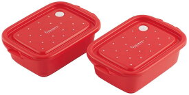 スケーター (skater) シール容器 抗菌 500ml 2P キャスミン レッド 日本製 FCN2WAG-A