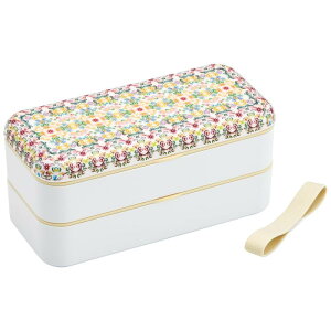スケーター(Skater) シンプル メラミンフタ 2段 弁当箱 900ml 大容量 天平文様 夢幻 薄紅 日本製 SLBW9M-A