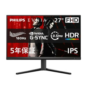 PHILIPS EVNIA �Q�[�~���O���j�^�[ (27�C���`/180Hz/�t��HD/Fast IPS/������0.5ms//AMD FreeSync�y��G-Sync Compatible�Ή�/FPS����/HDR10/HDMI2.0×1�ADP1.4×1 /�t