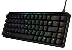 ASUS ROG Falchion Ace HFX �Q�[�~���O�L�[�{�[�h ���s�b�h�g���K�[ ���C���L�[�X�C�b�` 65%���C�A�E�g �L�[�{�[�h �L�� �|�[�����O���[�g8000Hz �������� �Q�[�~���O�L�[�{�[�h �É� �J�o�[�P�[�X�t