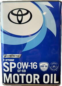 TOYOTA(�g���^) �������[�^�[�I�C�� SP 0W-16 4L 08880-14405