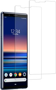 �y2���Z�b�g�zKPNS ���{�f�ސ� �����K���X XPERIA 1 SOV40 SO-03L �p �K���X�t�B���� �����K���X �J�o�[ �ی�t�B����