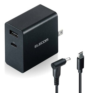 �G���R�� �m�[�gPC�pAC�A�_�v�^�[ PD�Ή� 52.5W Type-C1�|�[�g USB-A���X1�|�[�g GaN(�����K���E��) C-�ی^�R�l�N�^�P�[�u���t�� 2m �u���b�N ACDC-PD10525BK