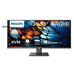 PHILIPS �E���g�����C�h�f�B�X�v���C(39.5�C���`(21:9), IPS, WQHD 3440×1440@120Hz, 4ms, HDMI2.0 x1, DP1.4x1, USB�n�u(DP Alt mode, PD100W), USB�|�[�gx4,