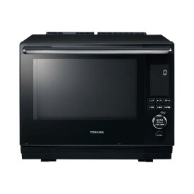 TOSHIBA(東芝) スチームオーブンレンジ 石窯ドーム ER-D3000A(K)グランブラック 2段調理 300℃ おまかせ焼き フラットテーブル 電子レンジ 簡単操作 簡単料理 時短 お手軽メニュー 簡単お手入れ