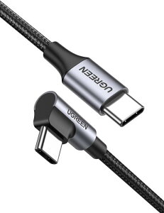 UGREEN USB C �P�[�u�� L�� Type-c L�^ PD 60W/3A �}���[�d �f���h�~�i�C�����҂� �A���h���C�h �X�}�z iphone17/16/15�V���[�Y/MacBook/iPad/Galaxy/Google/HP/Switch/�h���[