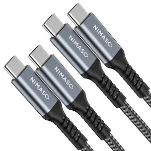 �y2�{�Z�b�g�zNIMASO USB C/Type C to Type C �P�[�u�� �y1m+1m PD�Ή� 60W�}���[�d �ziPhone16�V���[�Y�A iPad mini6 (2021) �AMacBook�AiPad Pro/Air�AGalaxy�ASon