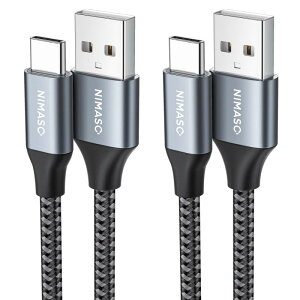NIMASO USB Type C �P�[�u�� �y3m/1�{�Z�b�g�z�yQC3.0�Ή� 3A�}���[�d�z�^�C�vc �[�d�P�[�u�� iPhone16/15�V���[�Y�AiPad Pro�ASony�AGalaxy�AHuawei ���̑�Android �� USB-C �@���