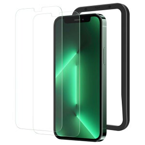NIMASO �K���X�t�B���� iPhone 12 Pro Max/iPhone 13 Pro Max �p ���� �K���X �ی�t�B���� �����ߗ� �ϏՌ� �K�C�h�g�t�� 2���Z�b�g �A�C�t�H��12�v���}�b�N�X/�A�C�t�H��13�v���}�b�N�X�Ή� NSP20I11