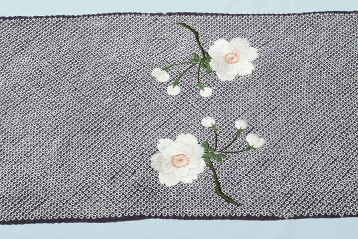 楽天市場】名古屋帯 反物 正絹 絞り 総絞り 綸子 刺繍 刺しゅう 桜 桜 