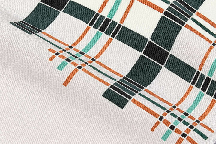 楽天市場】名古屋帯 反物 正絹 しゃれ帯 歌舞伎 弁慶格子 隈取 塩瀬の  