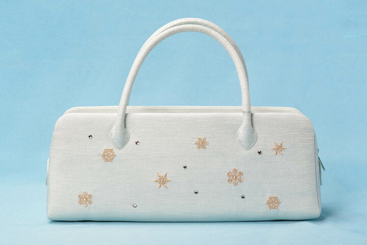 楽天市場】雪の結晶 バッグ 和装 刺繍 利休バック 着物 バッグ 衿秀 