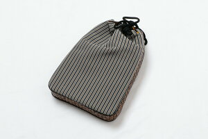 巾着袋 男性用 信玄袋 日本製 正絹 生地 紺 ネイビー 縞 ストライプ 大原商店 京都 男物 男巾着 小物ポーチ 和柄 メンズ きんちゃく 男性用 大人 夏 夏祭り 花火大会 夕涼み 夏用 浴衣 ゆかた