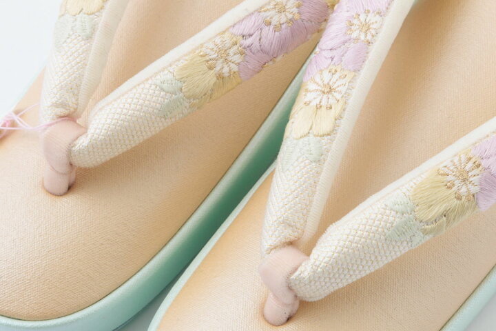 楽天市場】和小物さくら 真綿入り 草履 着物 帆布生地 光沢 刺繍  