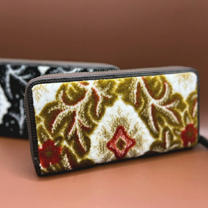 楽天市場 金華山 財布 和柄 長財布 本革 レザー トラック内装 大花束 Omo Textile Products 楽天市場店