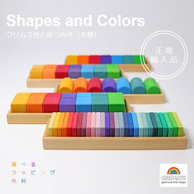 グリムス・ビルディングセット・カラー＆シェイプ（色と形つみき・5種）