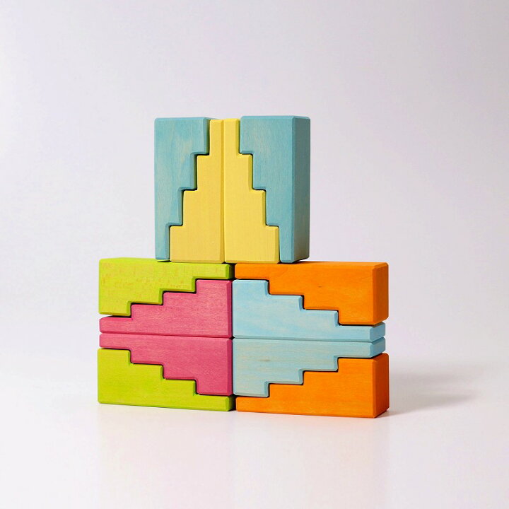 楽天市場】グリムス・階段積み木・パステル Stepped Roofs Pastel 