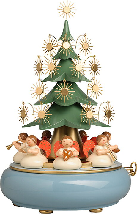 楽天市場 正規輸入品 ヴェント キューン クリスマス オルゴール モミの木の下で座る天使たち Wendt Kuehn おもちゃの国 オズ
