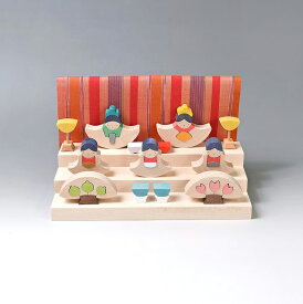 小黒三郎　銀杏円びな三段飾り(普通垂幕・赤)【送料無料】