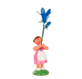 エルツ地方　ミニチュアシリーズ　青い桔梗の蕾を持つ女の子　ザイフェン