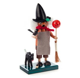 煙だし人形　ハロウィンの魔女と猫　mini smoker Halloween witch with cat　トビアス・ハイデンライヒ
