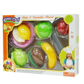 ままごと フルーツベジタブルセット 小(3)　おままごと　ままごと　野菜　フルーツ　まな板　包丁　ままごとセット　切れる　ナイフ　包丁　おもちゃ　やさい　くだもの　女の子　おもちゃ屋さんの倉庫オリジナル　玩具